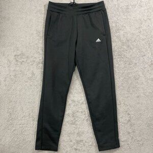 Adidas Womens' M Black Athletic Joggers Polyester Activewear Pants Tapered Leg